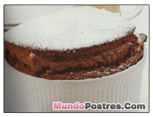Suflé de chocolate negro