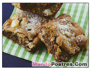 Barritas de chocolate con sirope de caramelo