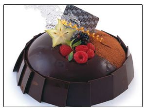 Cúpula de mango con chocolate