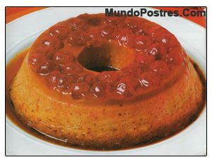 flan con cerezas flan con cerezas