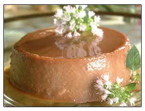 Flan de Queso Crema y Chocolate
