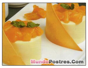 Mousse de Chocolate blanco y Compota de Duraznos